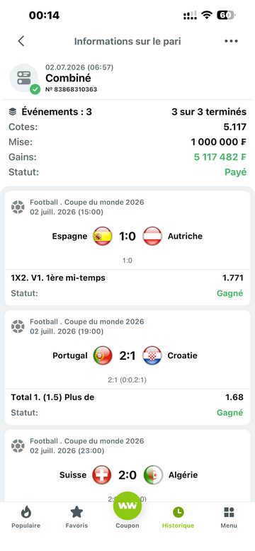 Coupon gagnant 5 117 482 F Cousin Marc